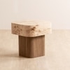 Nouve Solid Wood Side Table in Clear Lacquer Finish