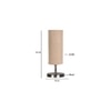 Beige Jute table lamp with Steel Base -48