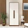 Maltein 2 Door Engineered Wood Wardrobe In Brown Maple & White Finish