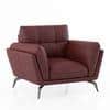 Vetra 1 Seater Leather Sofa In Wine