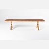 Yoho Solid Wood Dining Table with Four Chairs and Bench in Gold Finish