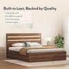 Rodrigues Queen Box Storage Bed in Rolex Brown Finish
