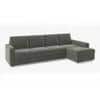 Apollo Compact Sofa (Colour : Ash Grey Velvet, Cushion : Soft, Back Type : Regular, Seating Capacity : Right Aligned 3 Seater + Right Aligned Chaise + Ottoman)