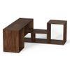Petel Engineered Wood TV Entertainment Unit/Versatile Adjustable TV Stand & Storage Unit with 6 Compartments & Adjustable L-Shaped Shelves DIY Ideal Upto 65 Inches TV (Brown Maple)