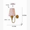 Devansh Metal Electric Wall Light in Antique Gold Colour with Multi Shade Count of 1 Light