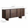 Carleson Solid Mango Wood Sideboard with 4 Door in Provincial teak Finish