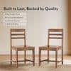 Oliver Solid Wood Dining Chair Set Of 2 In Teak Finish
