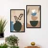 The Castle Decor Boho Abstract Botanical Wall Art Set of 2 Design 14 11x17 Inch