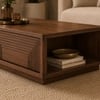 Weston Sheesham Wood Twin Arch Coffee Table in Walnut Finish
