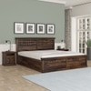 Prashiv Sheesham Wood King Size Bed In Provincial Teak Finish  With Hydraulic Storage (72 x 78 inches)