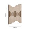 Handmade Wool Shaped Rug Modern Minimalist Beige 4 x 6 Feet Carpet