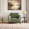 Colby 1 Seater Fabric Sofa In Forest Green Colour