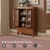 Carnegie Display Cabinet in Amber Walnut Finish