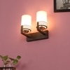 Eliante Modern Wall Lights Mild Steel, Glass & Glass Material Brown,Gold & White Finish