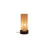 Noe Beige Bamboo Shade Table Lamp with Black Iron Base