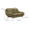 Clarkson 2 Seater Leatherette Sole in Olive Green Colour