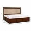 Leher Solid Wood Comfort King Bed Box Storage Provincial Teak Finish Mattress 72 x 78 Inches