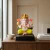 Devotional Lotus Grace Ganesha Statue in Multicolor Colour
