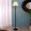 Hannah Black Cotton Shade Floor Lamp