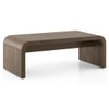 Quinn Rectangular Solid Wood Coffee Table In Danish Walnut Finish