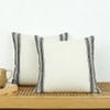 Classic Stripe Set Of 2 Cushion Cover With Black Colour