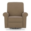 Diaz Rocker Swivel Recliner In Beige Micro Velvet