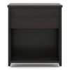 Zoey Engineered Wood Bedside Table in Dark Wenge Finish