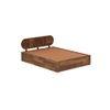 Woodwhiz Solid Wood Queen Bed With Drawer Storage In Provincial Teak Finish