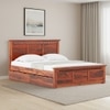 Fidora Solid Wood Queen 4 Drawer Storage Bed In Honey Finish