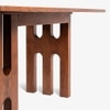 Akaar Solid Wood Six Seater Dining Table in Brown Colour