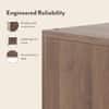 Alex 9 Pair Shoe Rack in Classic Walnut Finish