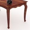 Kade Solid Wood 6 Seater Dining Table in Brown Finish