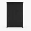 Claire Solid Sheesham Wood 2 Door Wardrobe In Black Finish