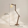 Hydra Beige Jute Floor Lamp with Beige Jute Base