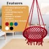 Swingzy Cotton Netted Rope Hanging Swing Chair for Adults and Kids Red