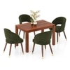 Atlas Solid Wood 4 Seater Dining Table With Celia Dining Chairs