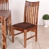 Moon Sheesham Wood 6 Seater Dining Set In Rustic Teak Teak Finish