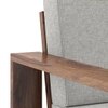 Parson 2 Seater Wooden Sofa In Teak Finish (Vapour Grey)