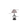 Milani Grey cotton Table lamp with Iron Base
