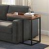 Harlequin Solid Wood Side Table in Teak Finish