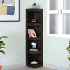 Ikiriya Sheesham Wood Accent Book Shelf Showcases in Dark Mahagony Finish
