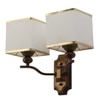 Eliante Cloth Shade Wall Lights Mild Steel & Fabric Material Antique & White Finish