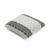 Sober Black  And Natural Knitted Cushion Cover  16X16 Inches