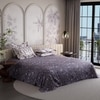 Stoa Paris Super King Size Cotton Bedsheet with 4 Pillow Covers  Size Wisteria Shade Violet