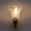 Devansh Metal Electric Wall Light in Antique gold Colour with Transparent Shade Count of 1 Light