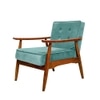 Armari Solid Wood Arm Chair in Sea Green Color