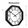 Measured Moments Octagon Wall Clock with Typographic Dial