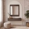 Toledo Solid Wood Wall Mounted Dresser In Danish Walnut Finish