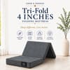 Loom and Needles 3-Layer Tri-Fold Premium HR Support Portable Double Size Mattress 72x48x4 in