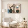 The Castle Decor Boho Abstract Botanical Wall Art Set of 2 Design 14 11x17 Inch